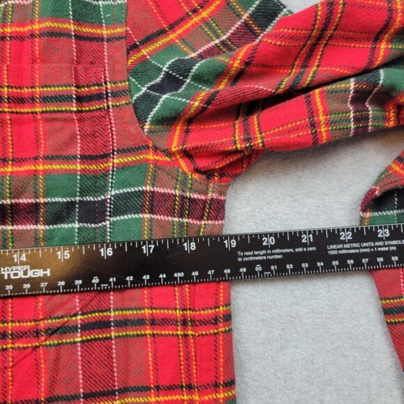 LL Bean Signature Flannel Shirt Mens Small Red Plaid Slim Fit Organic Cotton - Picture 6 of 14